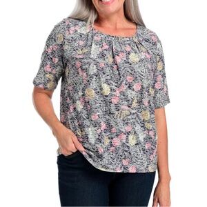 Women’s Christopher & Banks Fruit Burnout Short Sleeve‎ Top
